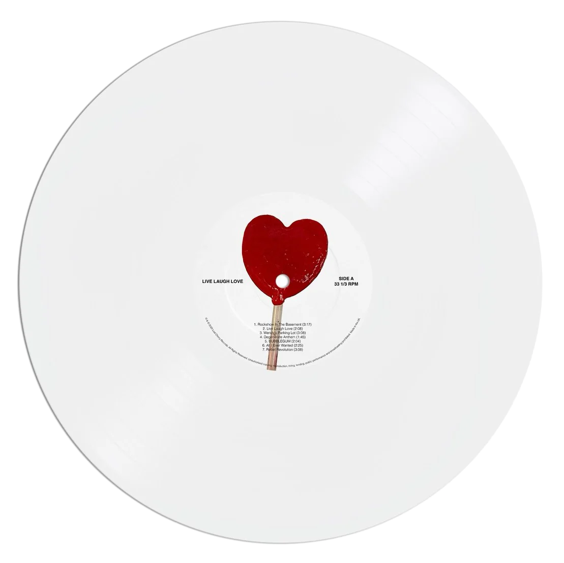 Live Laugh Love - Limited Edition White Opaque Vinyl – Sizzy Rocket Live Laugh Love - Limited Edition White Opaque Vinyl – Sizzy Rocket